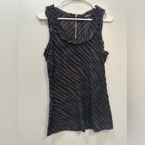 Allen B. By Allen Schwartz Black and Purple Tank Top